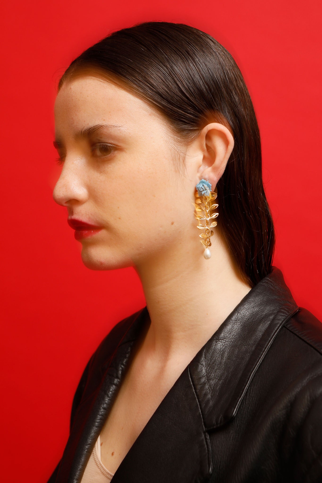 ROSE FALL PEARL EARRINGS - ANDRESGALLARDO