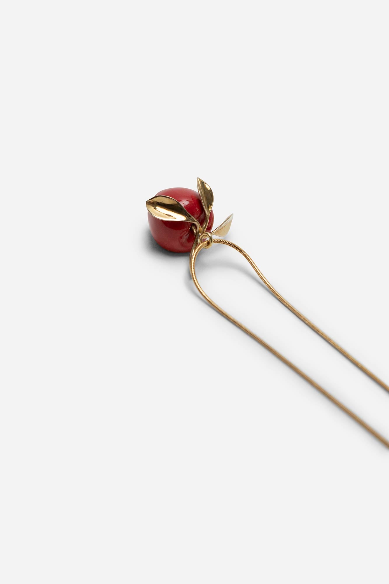 APPLE STEM NECKLACE RED - ANDRESGALLARDO