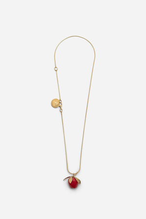 APPLE STEM NECKLACE RED - ANDRESGALLARDO