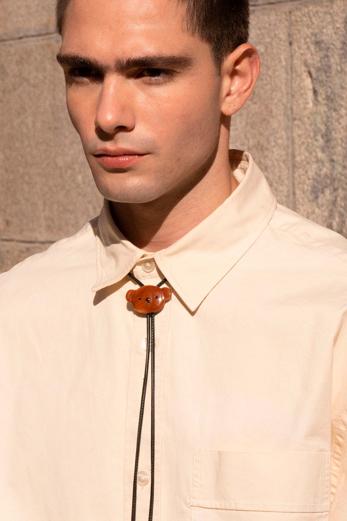 BORIS LEATHER TIE - ANDRESGALLARDO