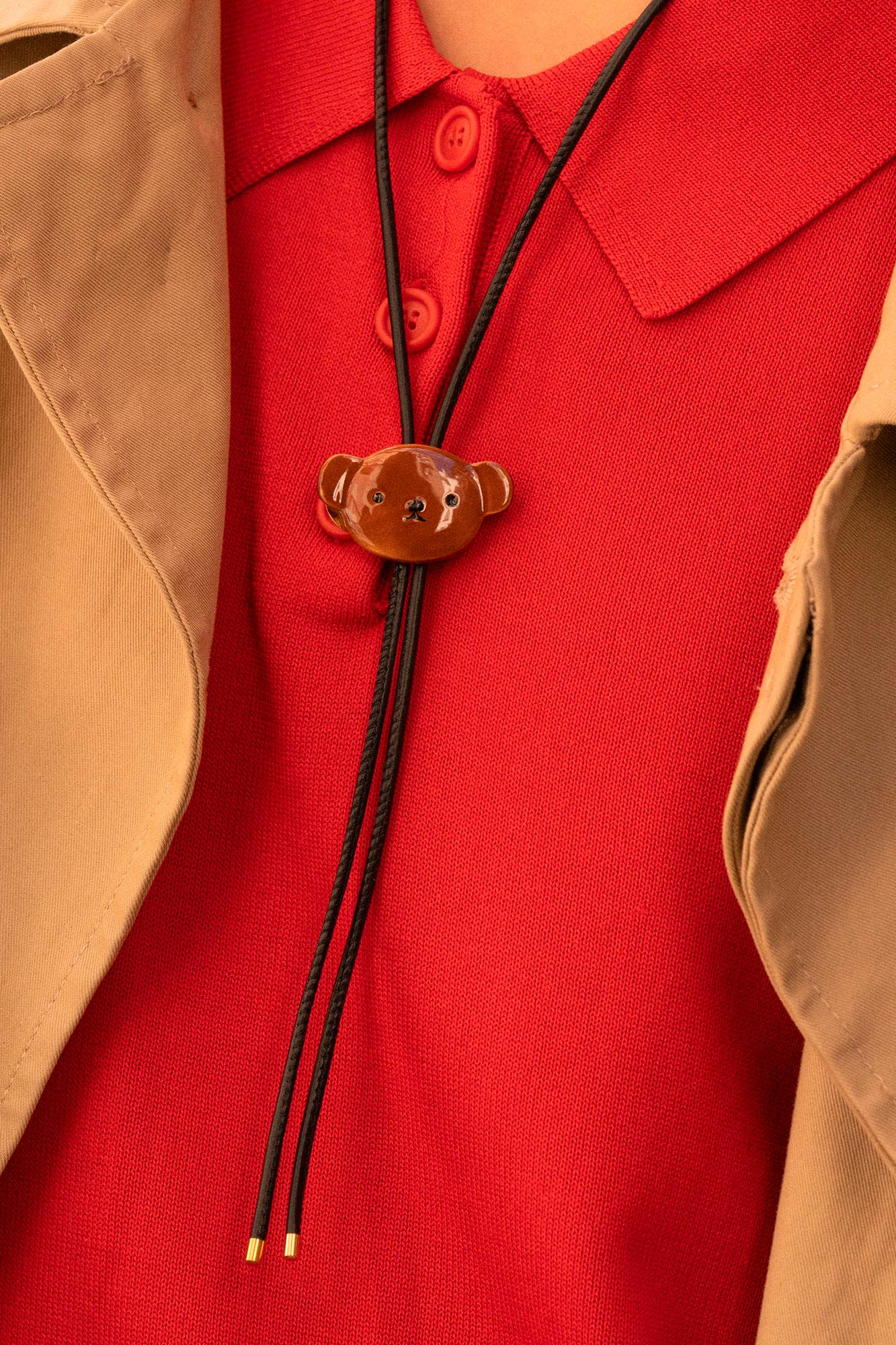 BORIS LEATHER TIE - ANDRESGALLARDO