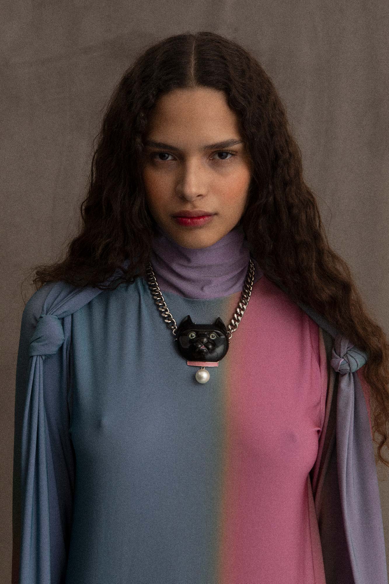 CAT FACE STATEMENT NECKLACE - ANDRESGALLARDO