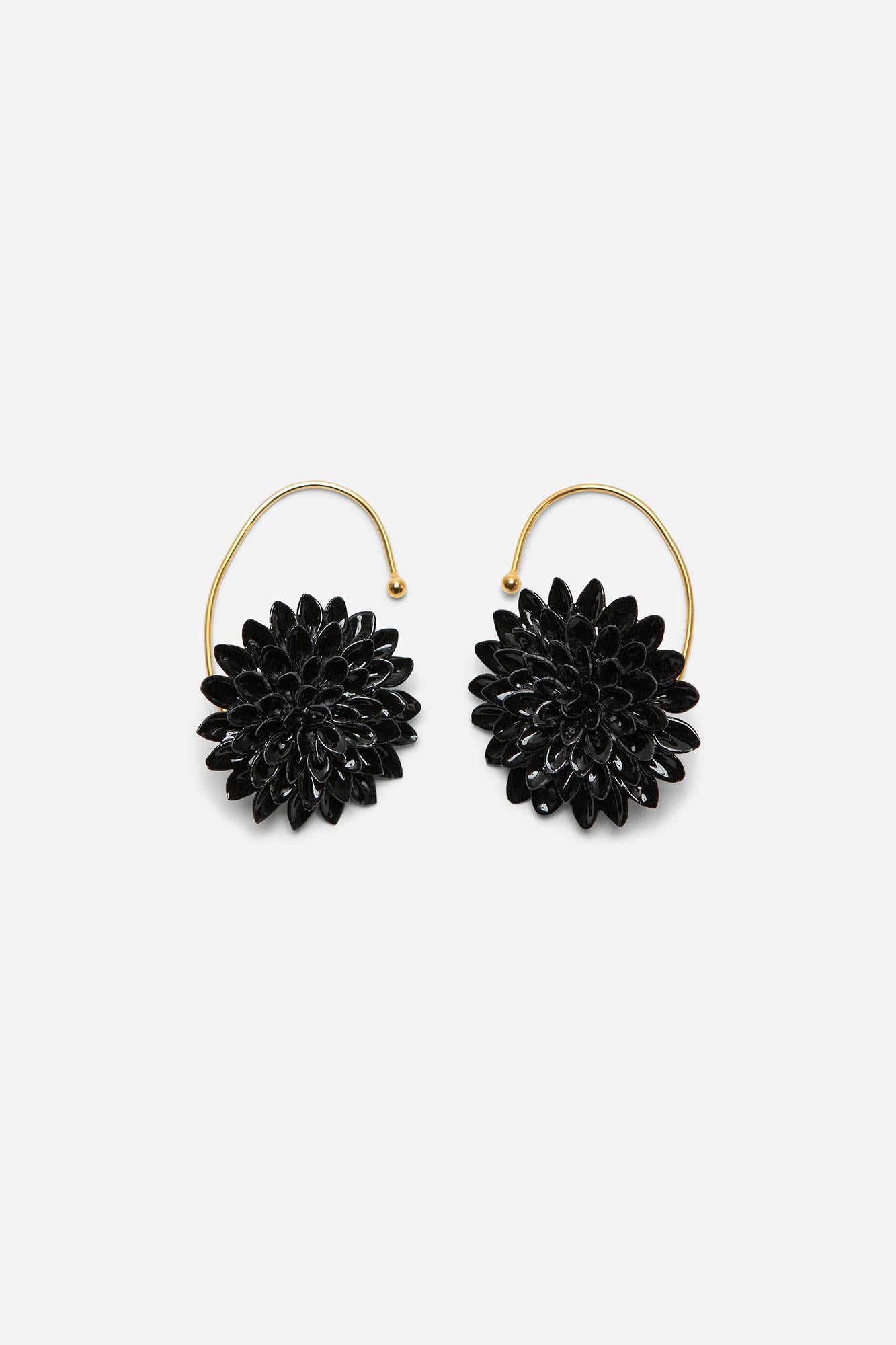 DALIA BIG EARRINGS  BLACK - ANDRESGALLARDO