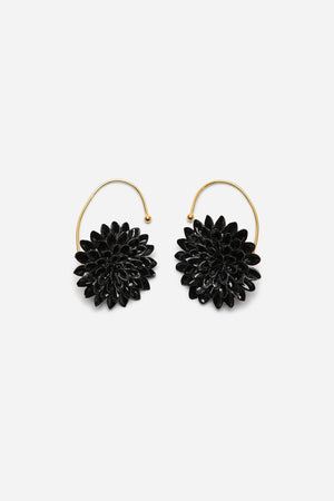 DALIA BIG EARRINGS  BLACK - ANDRESGALLARDO