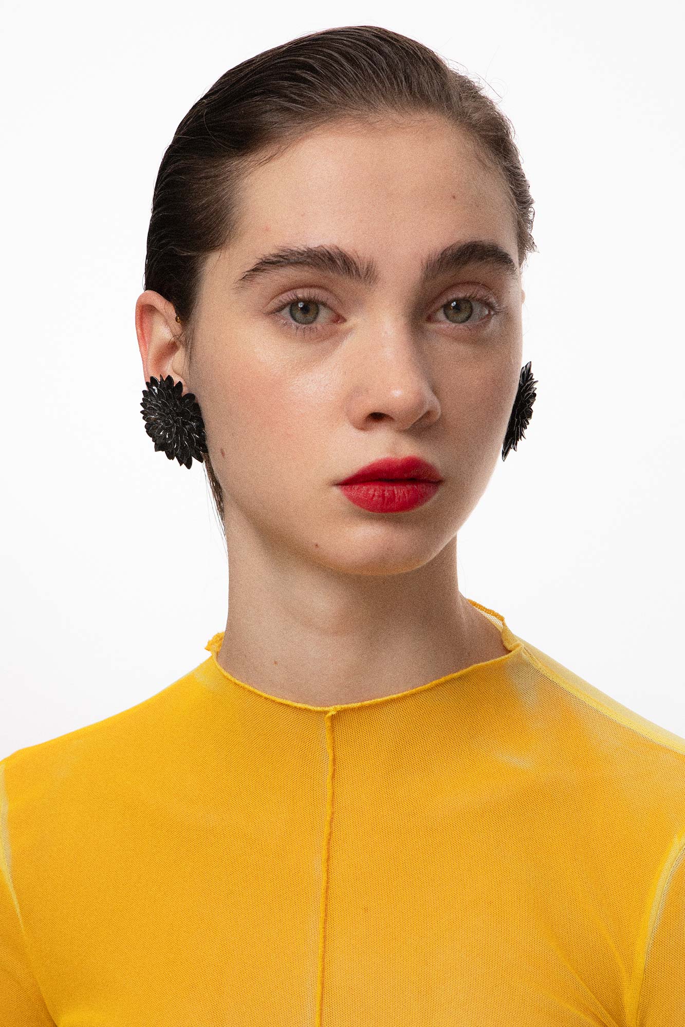 DALIA BIG EARRINGS  BLACK - ANDRESGALLARDO
