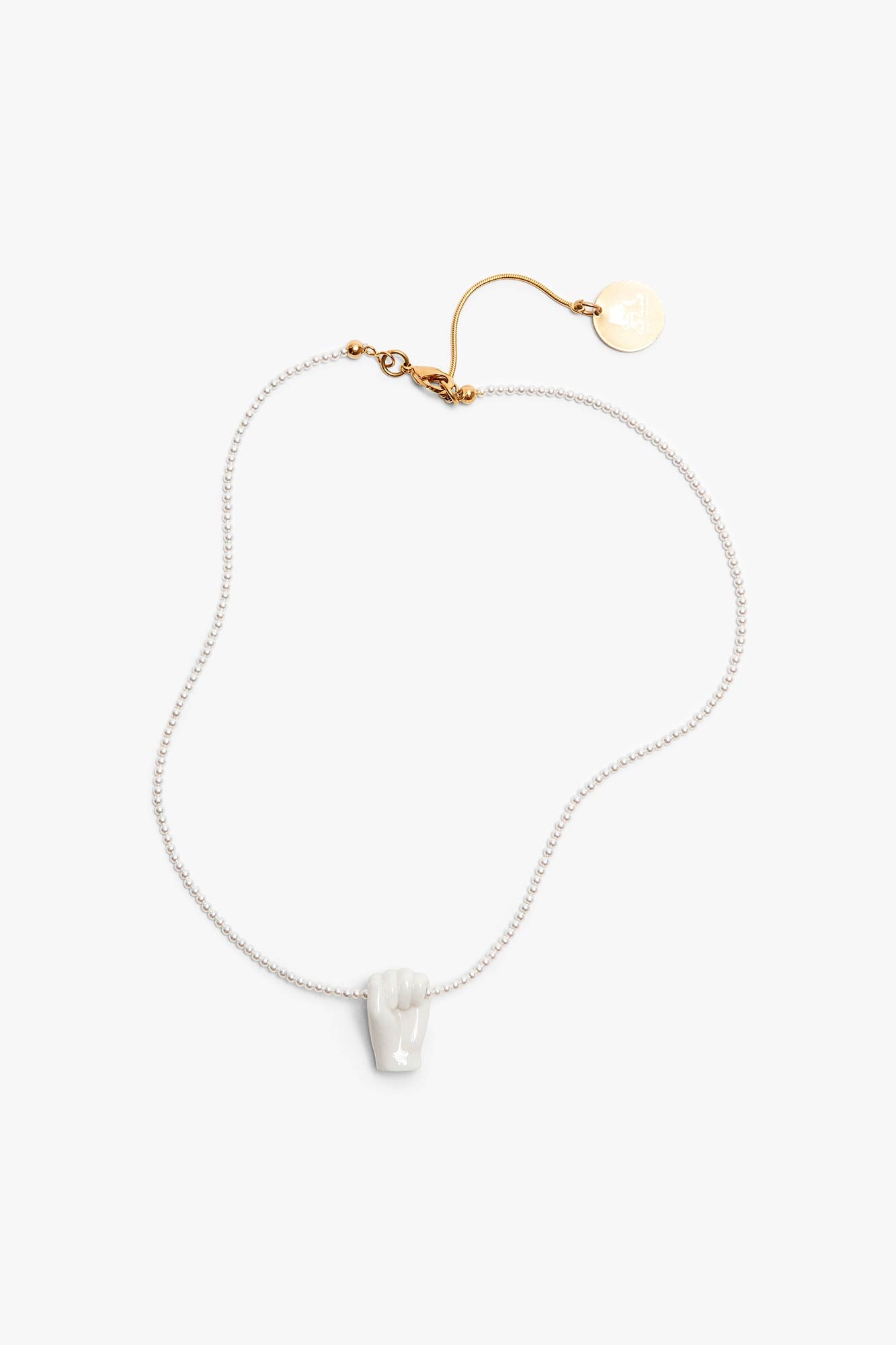 FIST & PEARLS NECKLACE - ANDRESGALLARDO