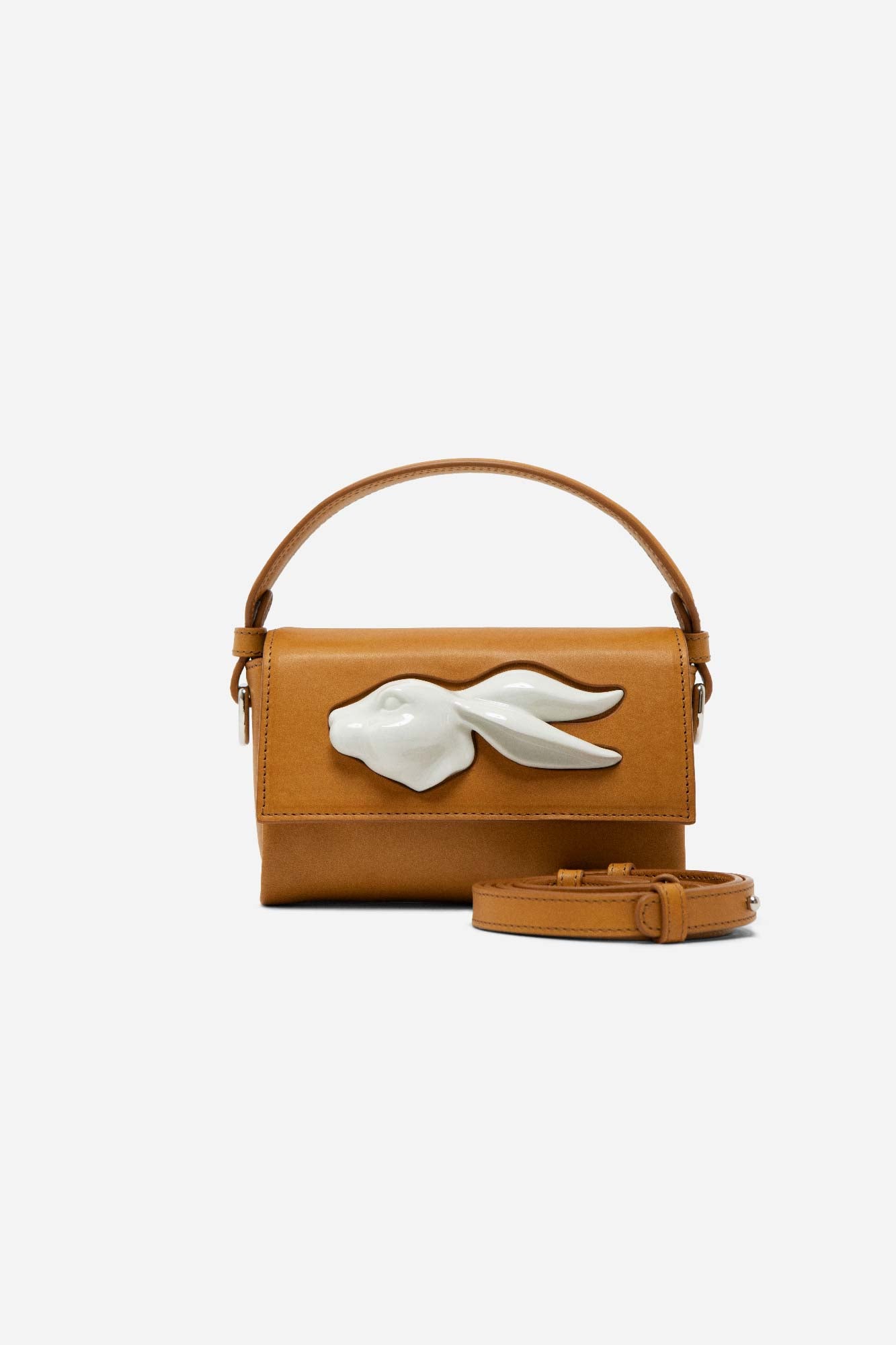 FLAP MINI RABBIT HEAD BAG MIELE – ANDRESGALLARDO