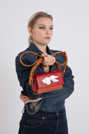Brand Deer Head Bag Small Crossbody Bags For Women 2023 Fashion Solid Color  Leather Square Handbag Women Shoulder Messenger Bag