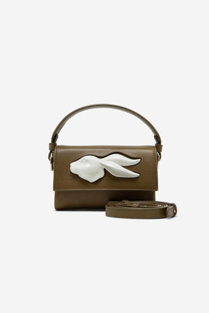FLAP MINI RABBIT HEAD BAG OLIVE - ANDRESGALLARDO