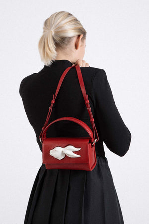 FLAP MINI RABBIT HEAD BAG TOMATO - ANDRESGALLARDO