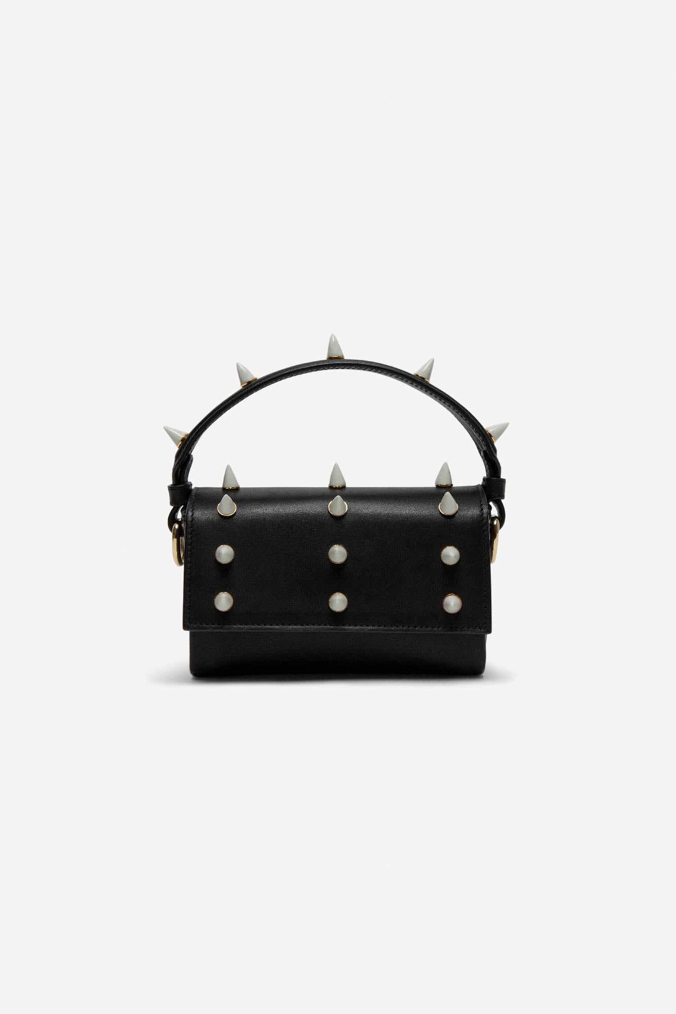 FLAP MINI SPIKE BAG BLACK - ANDRESGALLARDO