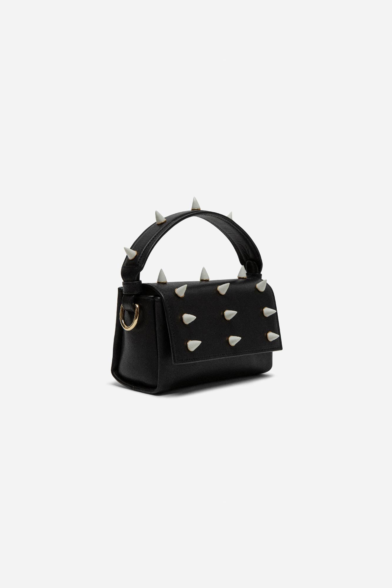 FLAP MINI SPIKE BAG BLACK - ANDRESGALLARDO