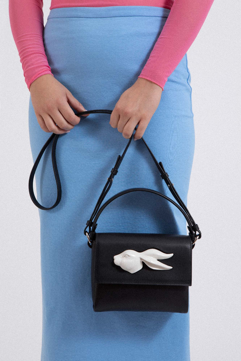 FLAP RABBIT HEAD BAG BLACK – ANDRESGALLARDO