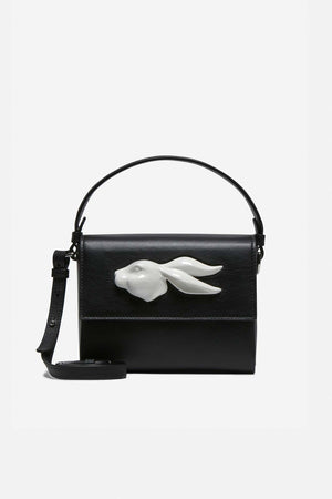 FLAP RABBIT HEAD BAG BLACK - ANDRESGALLARDO 