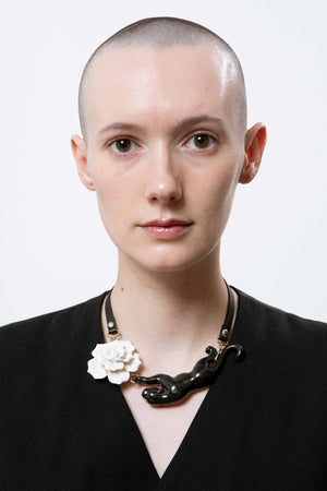 FLOWER PANTHER NECKLACE - ANDRESGALLARDO
