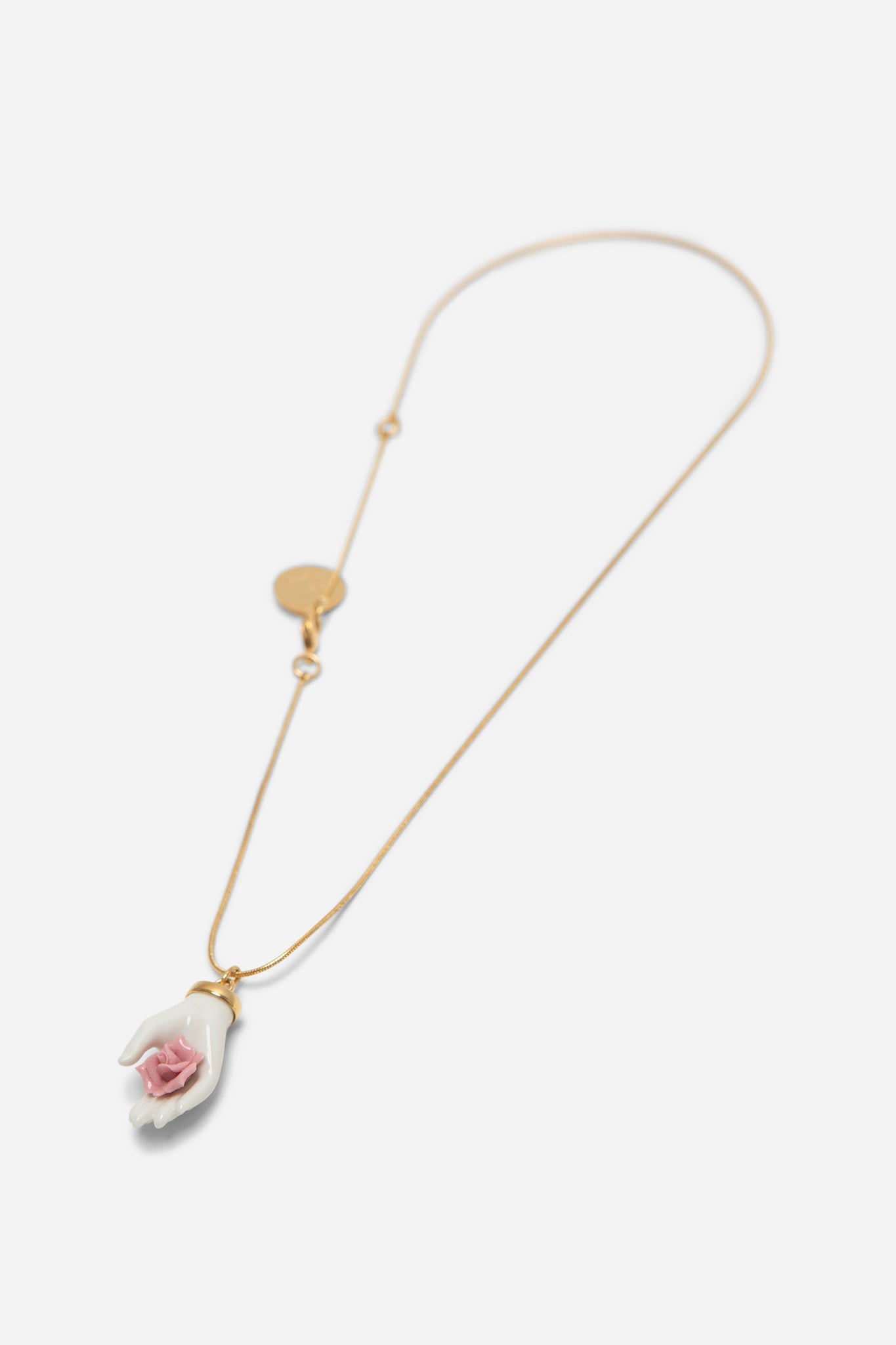 LITTLE HAND & ROSE NECKLACE - ANDRESGALLARDO