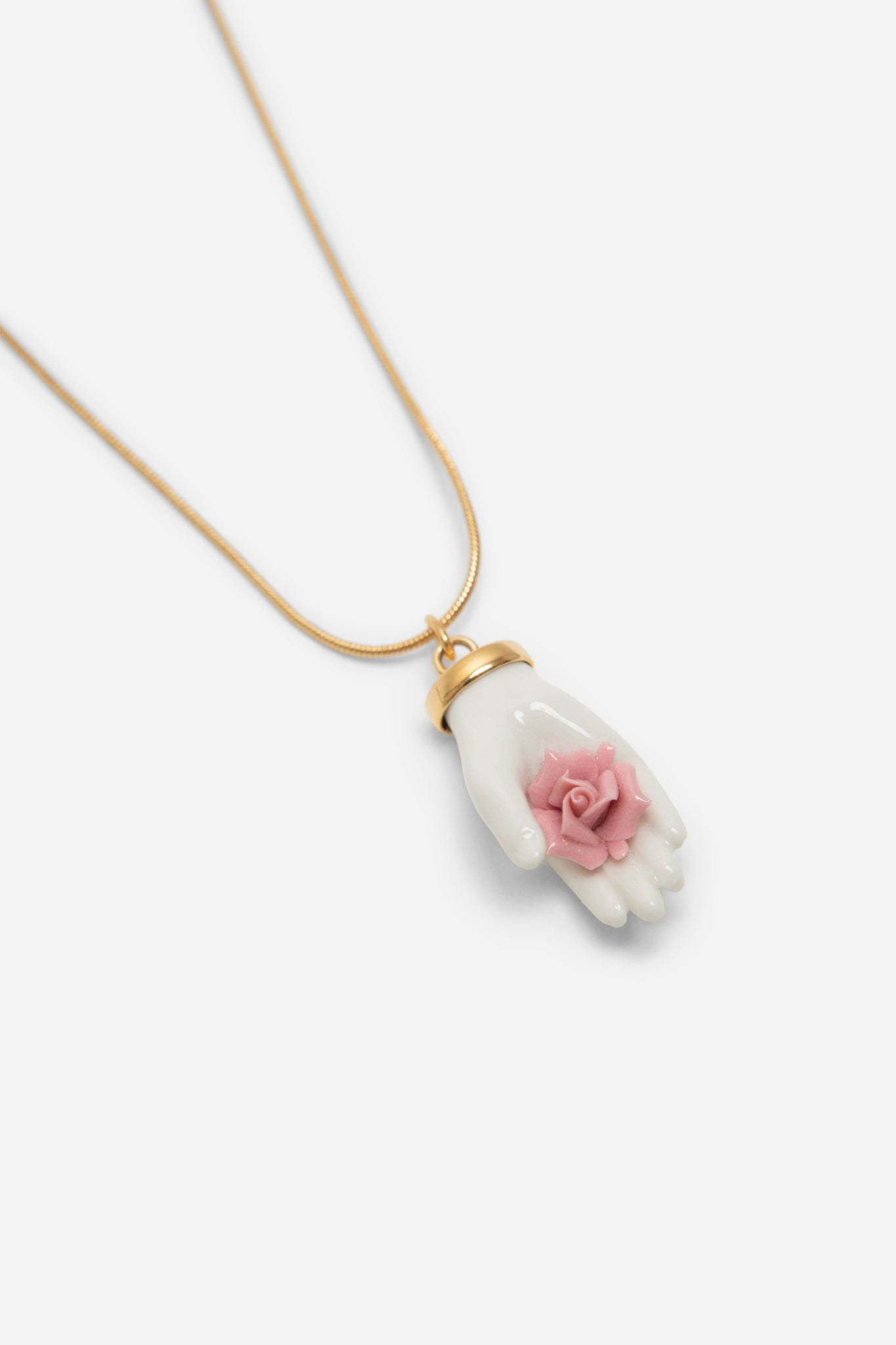 LITTLE HAND & ROSE NECKLACE - ANDRESGALLARDO