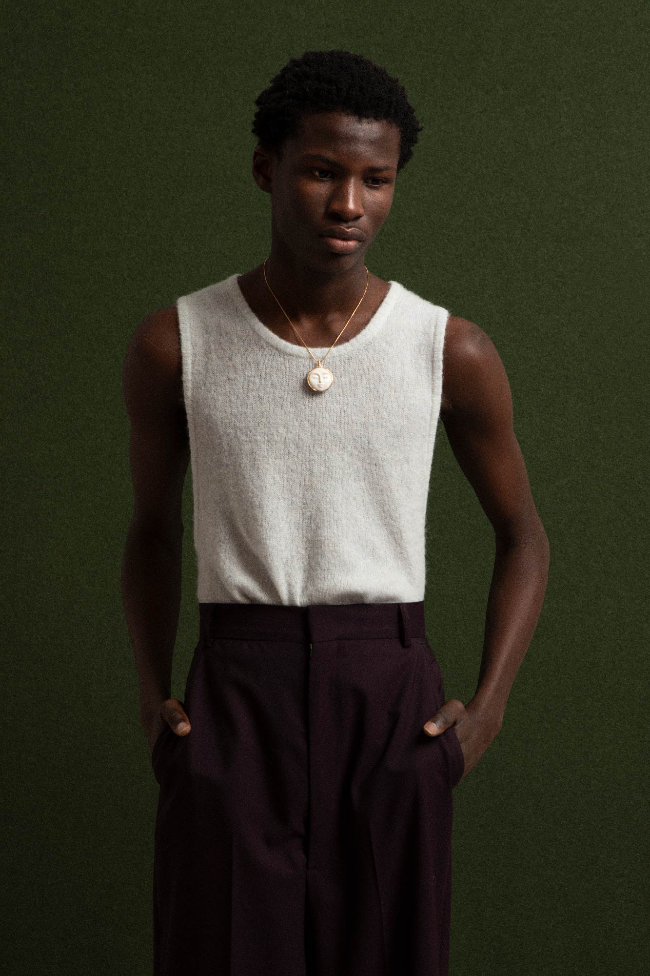 LUNAR FACE NECKLACE - ANDRESGALLARDO