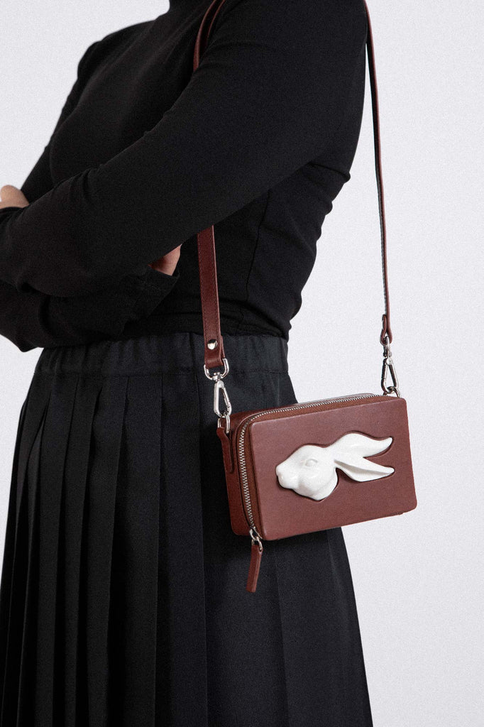 RECTANGULAR RABBIT HEAD MINI BAG COCOA – ANDRESGALLARDO