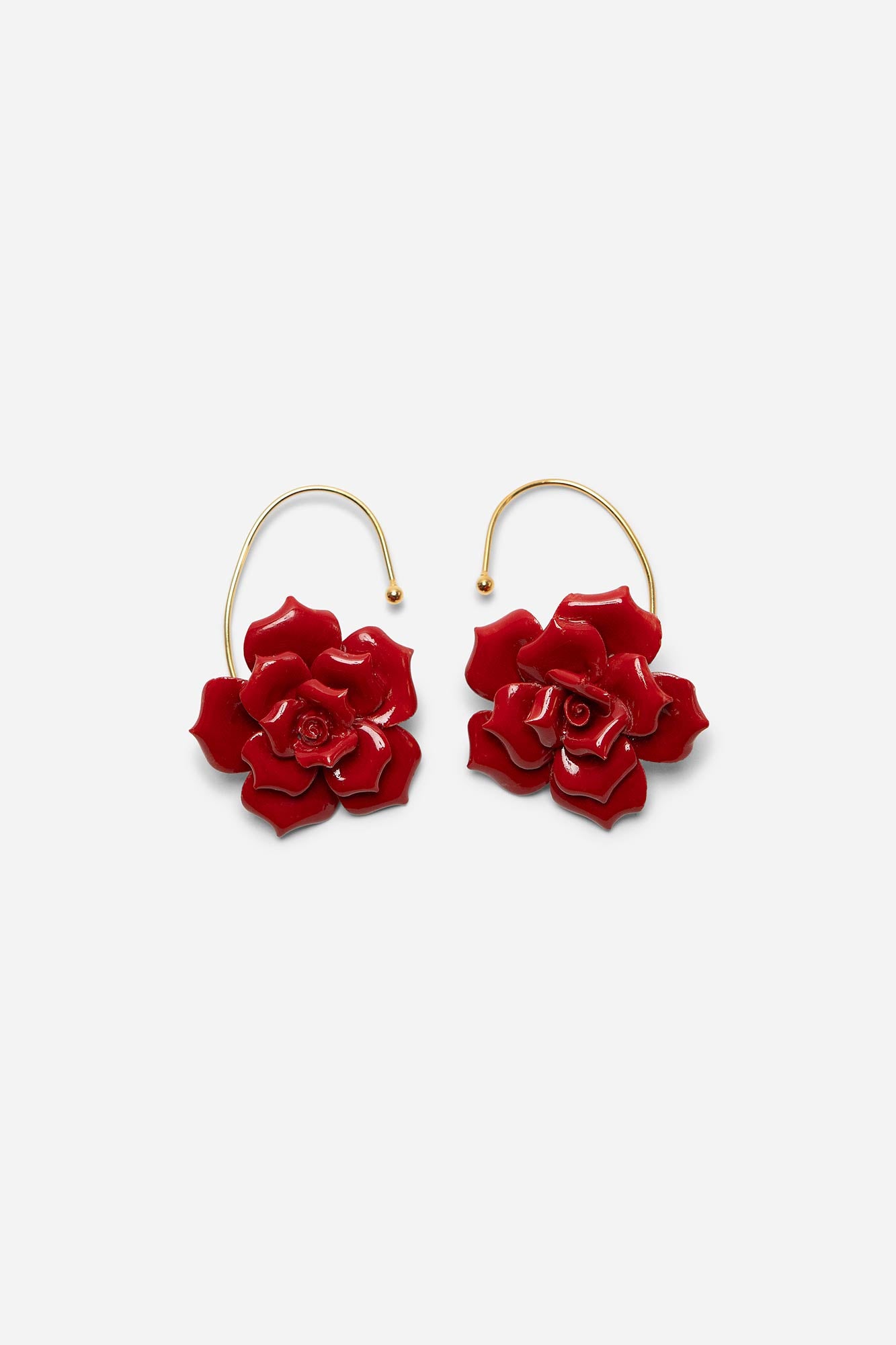 ROSE BIG EARRINGS RED - ANDRESGALLARDO