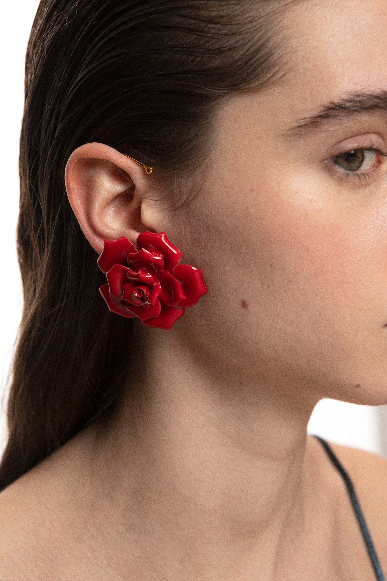 ROSE BIG EARRINGS RED - ANDRESGALLARDO