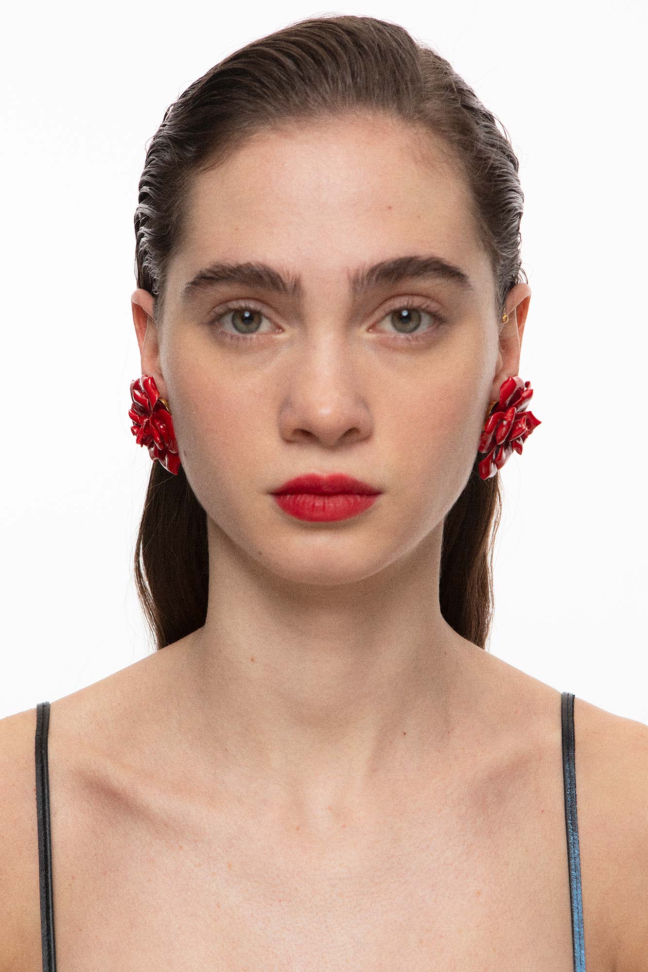 ROSE BIG EARRINGS RED - ANDRESGALLARDO