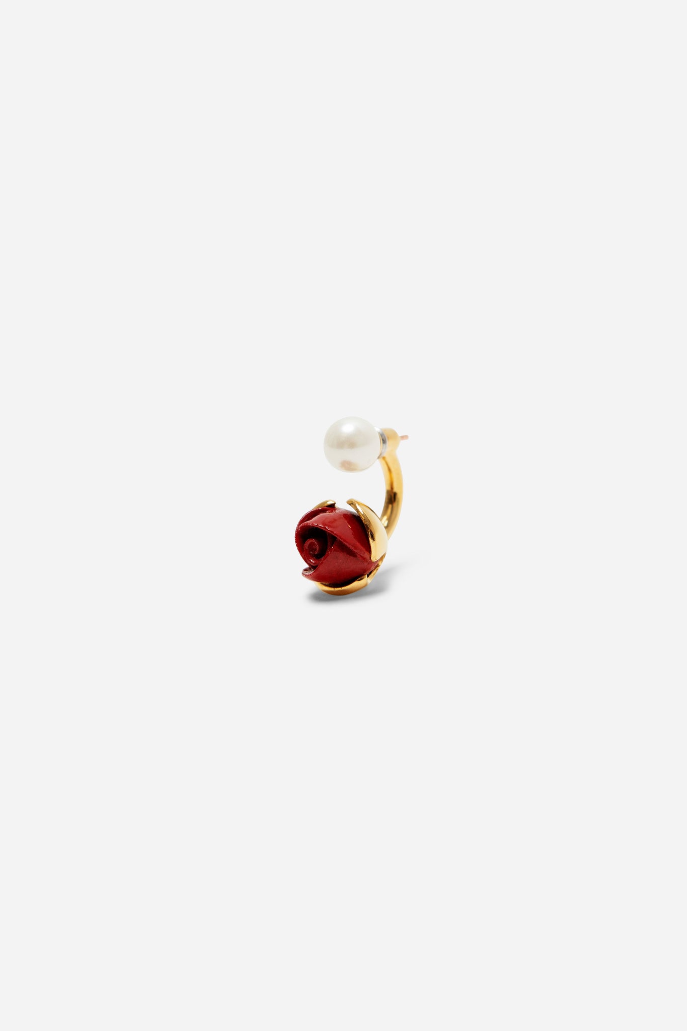 ROSEBUD & PEARL SING EARRING - ANDRESGALLARDO