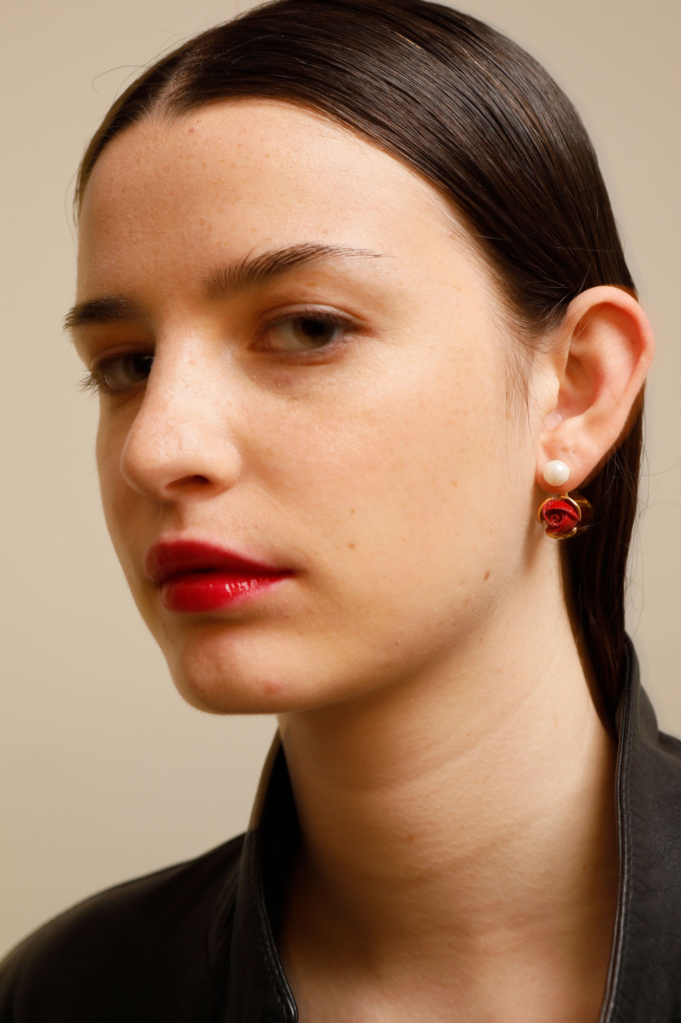 ROSEBUD & PEARL SING EARRING - ANDRESGALLARDO