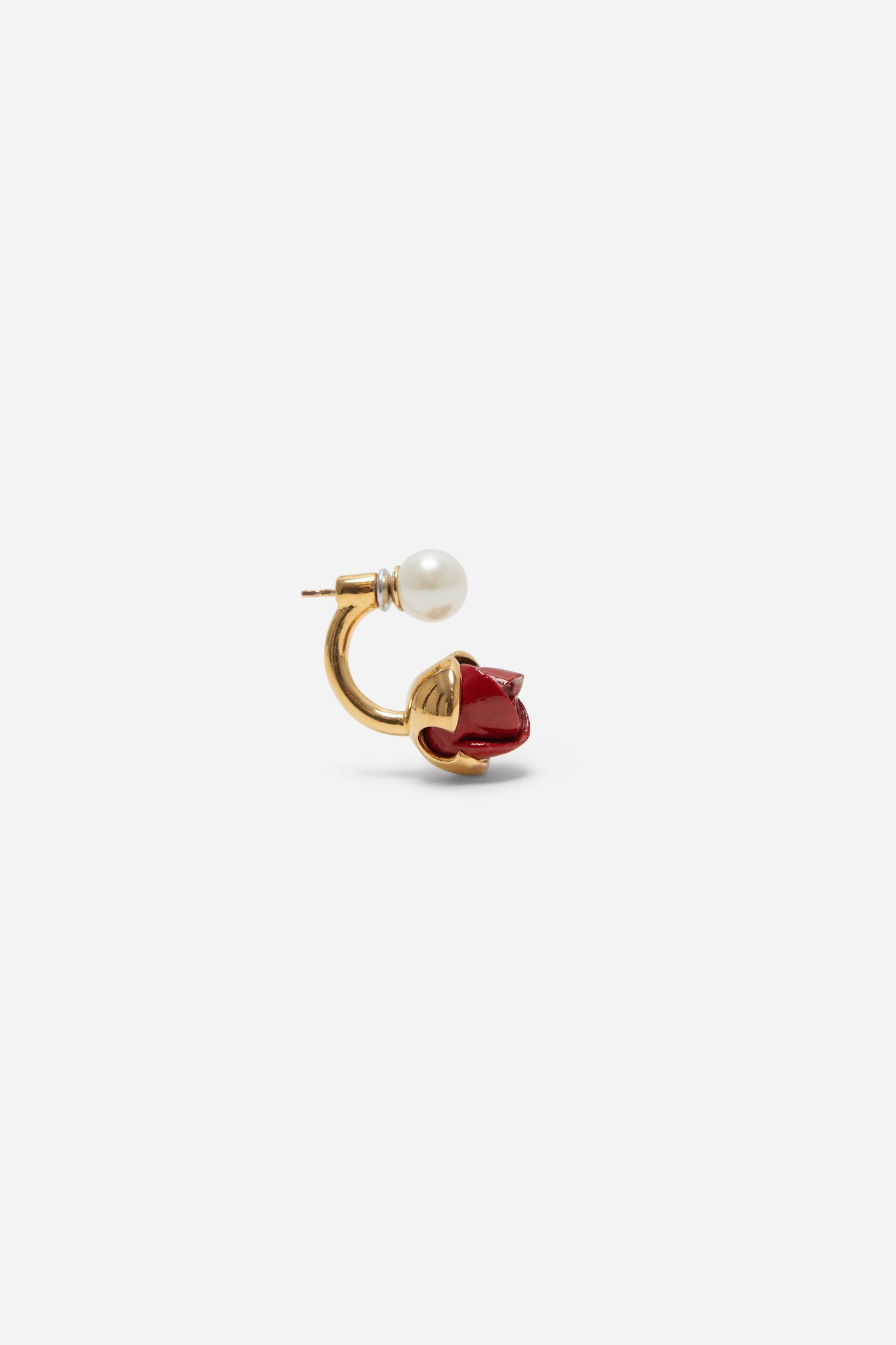 ROSEBUD & PEARL SING EARRING - ANDRESGALLARDO