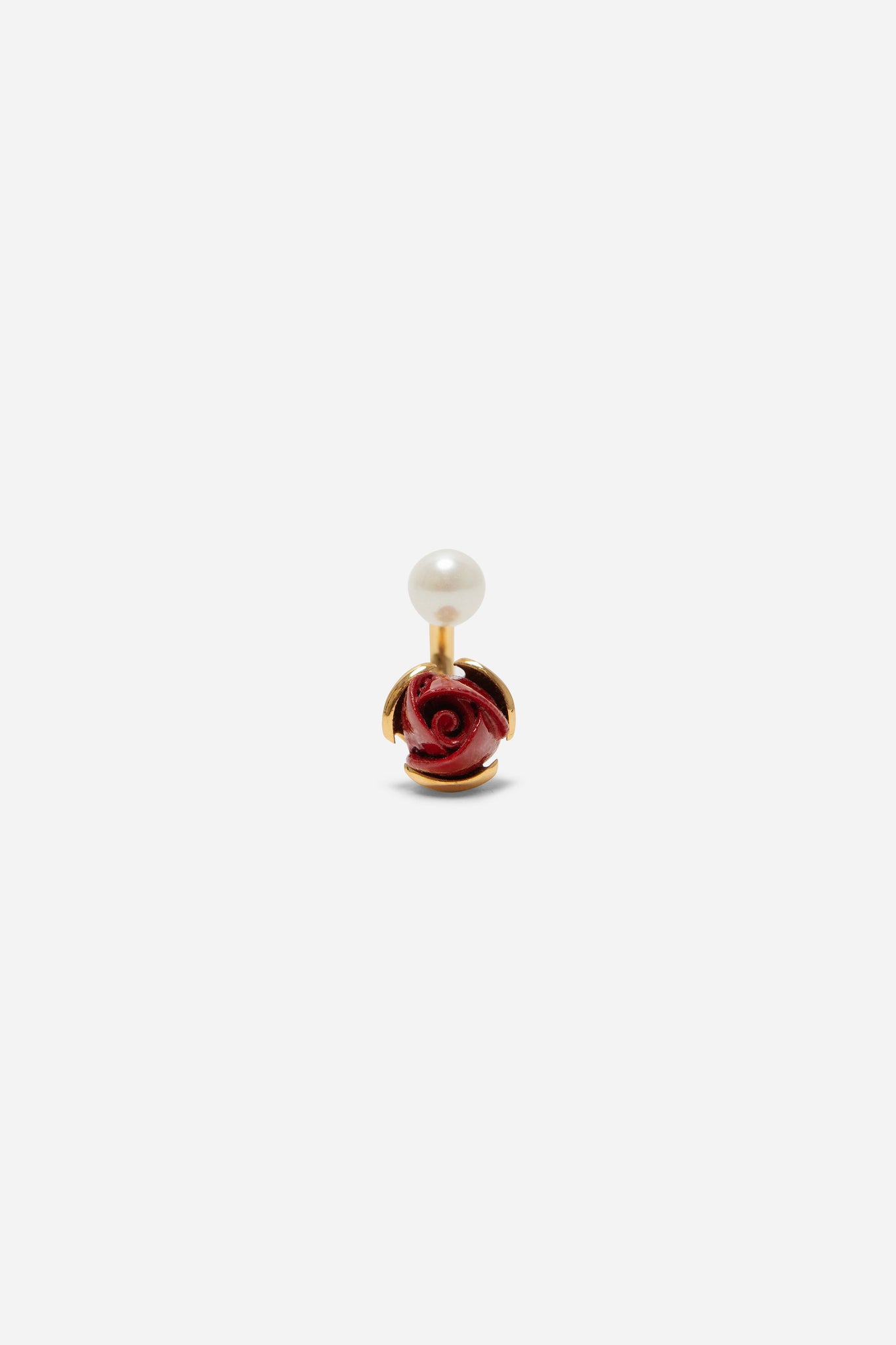 ROSEBUD & PEARL SING EARRING - ANDRESGALLARDO