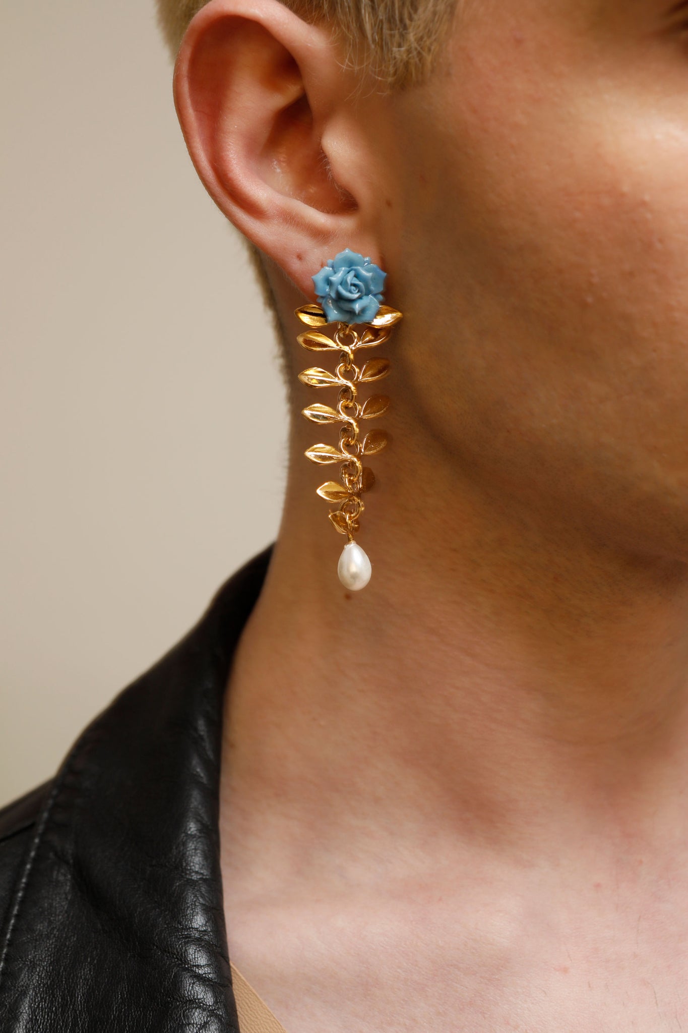 ROSE FALL PEARL EARRINGS - ANDRESGALLARDO
