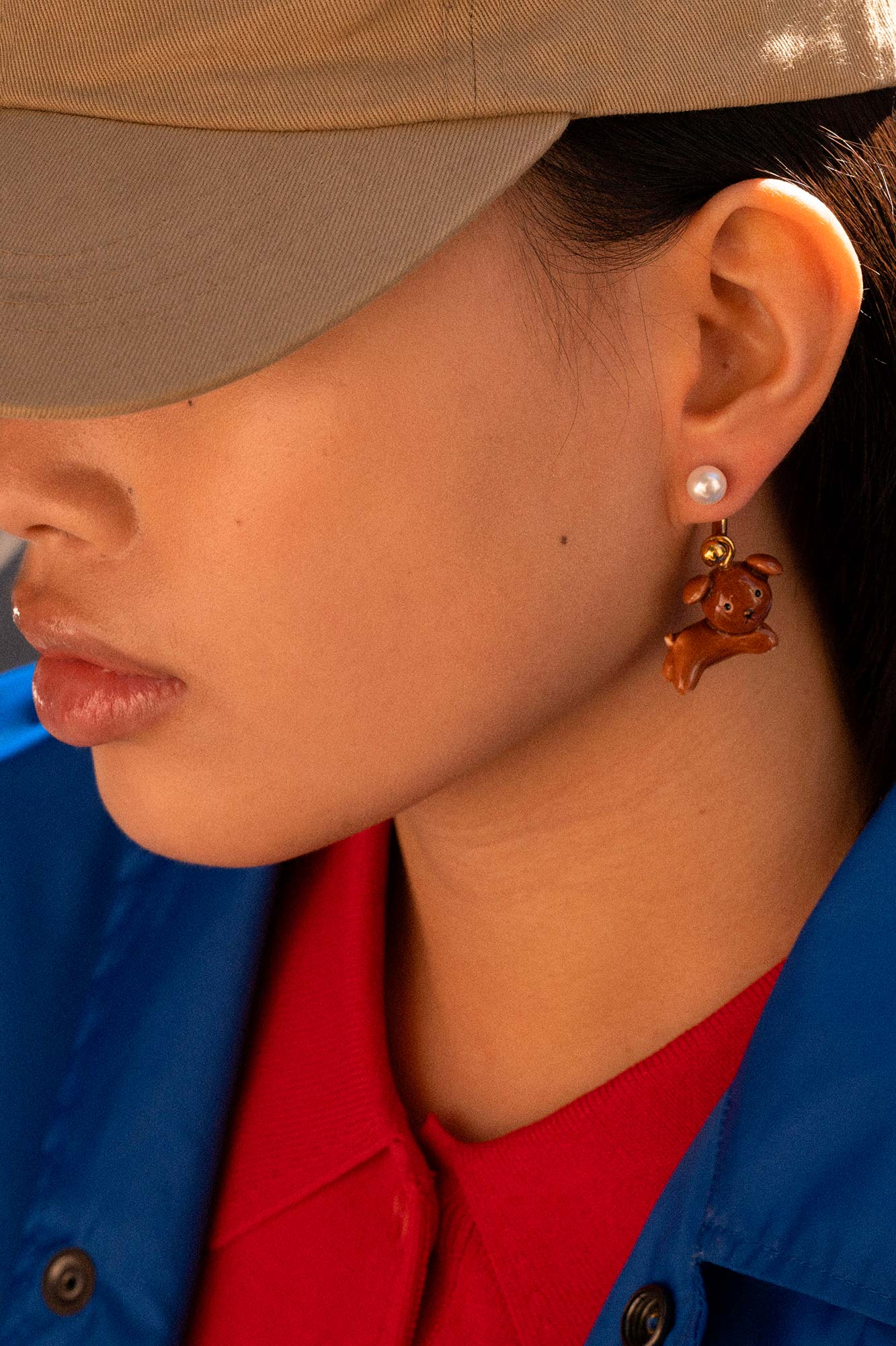 SNUFFY & PEARL SING EARRING - ANDRESGALLARDO