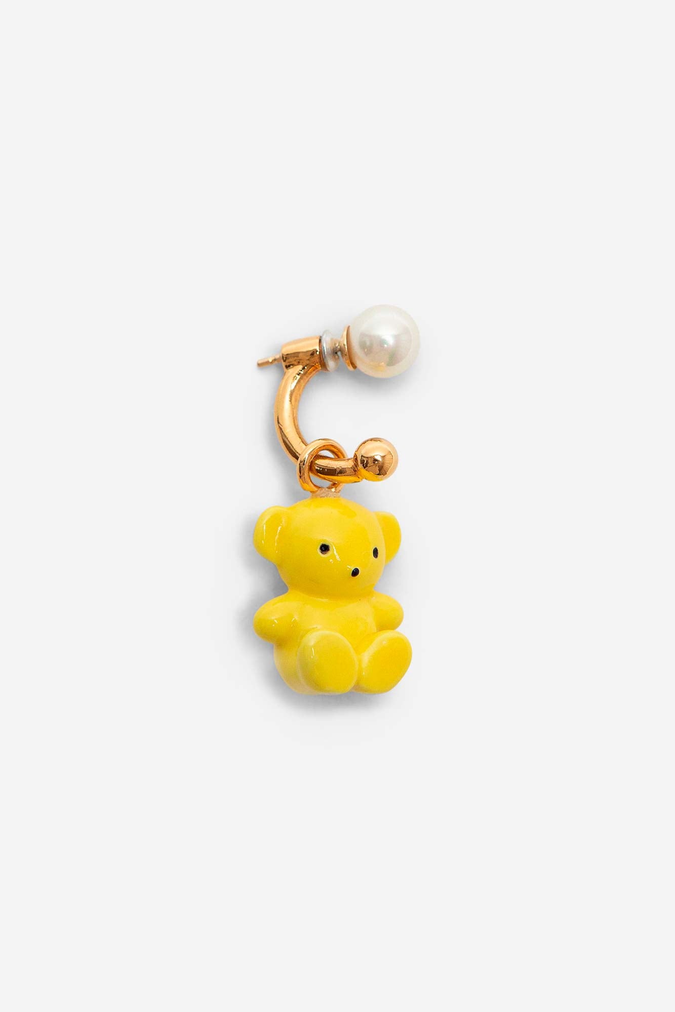 TEDDY BEAR & PEARL SING EARRING - ANDRESGALLARDO