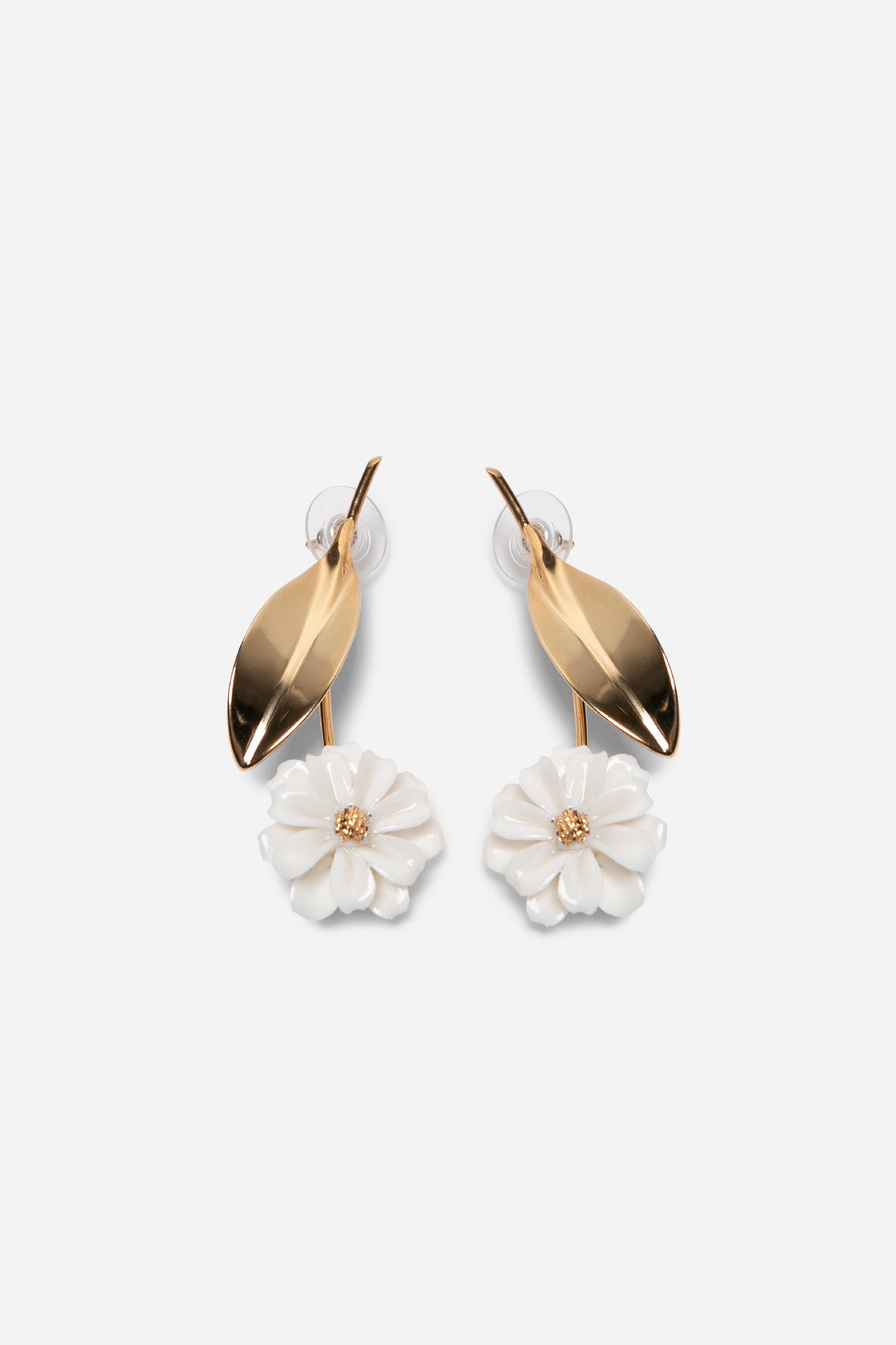 DAISY STEM EARRINGS GOLD - ANDRESGALLARDO