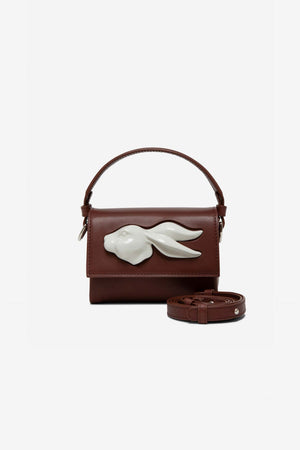 FLAP MINI RABBIT HEAD BAG COCOA - ANDRESGALLARDO