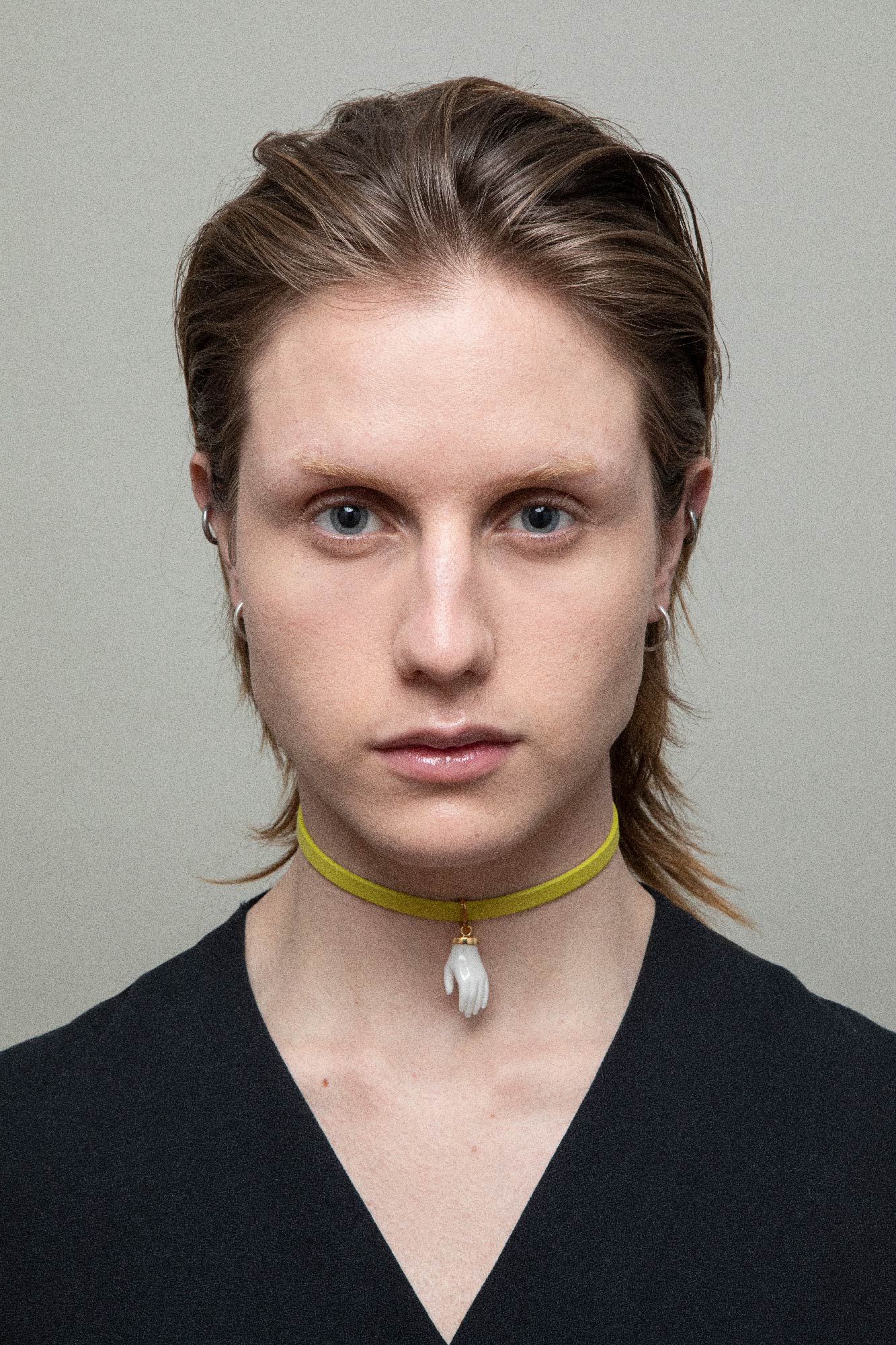 LITTLE HAND LEATHER CHOKER - ANDRESGALLARDO