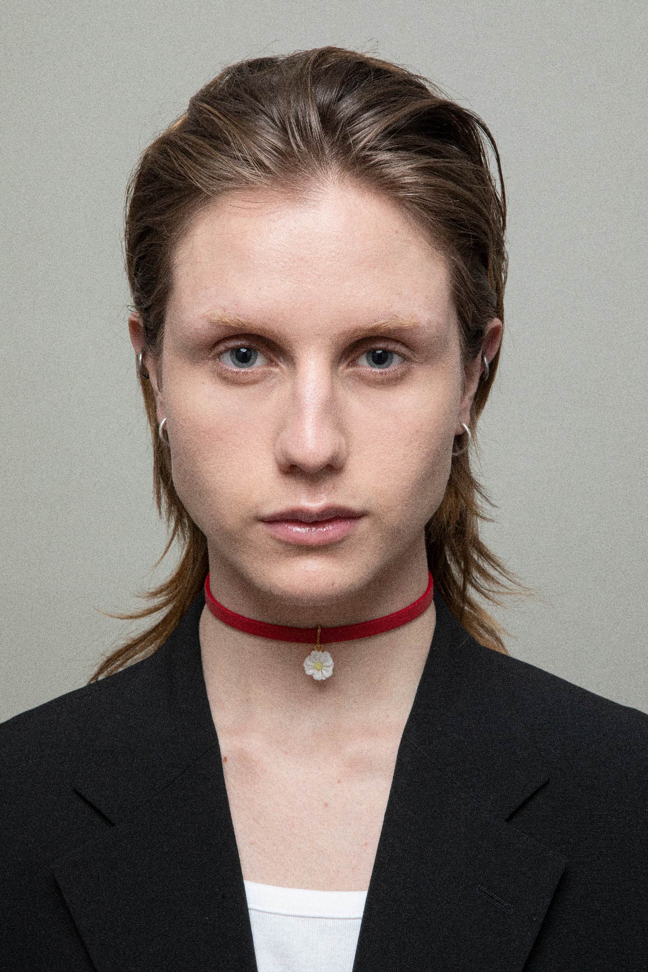 MINI DAISY LEATHER CHOKER - ANDRESGALLARDO