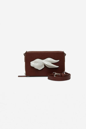 RECTANGULAR RABBIT HEAD MINI BAG COCOA - ANDRESGALLARDO