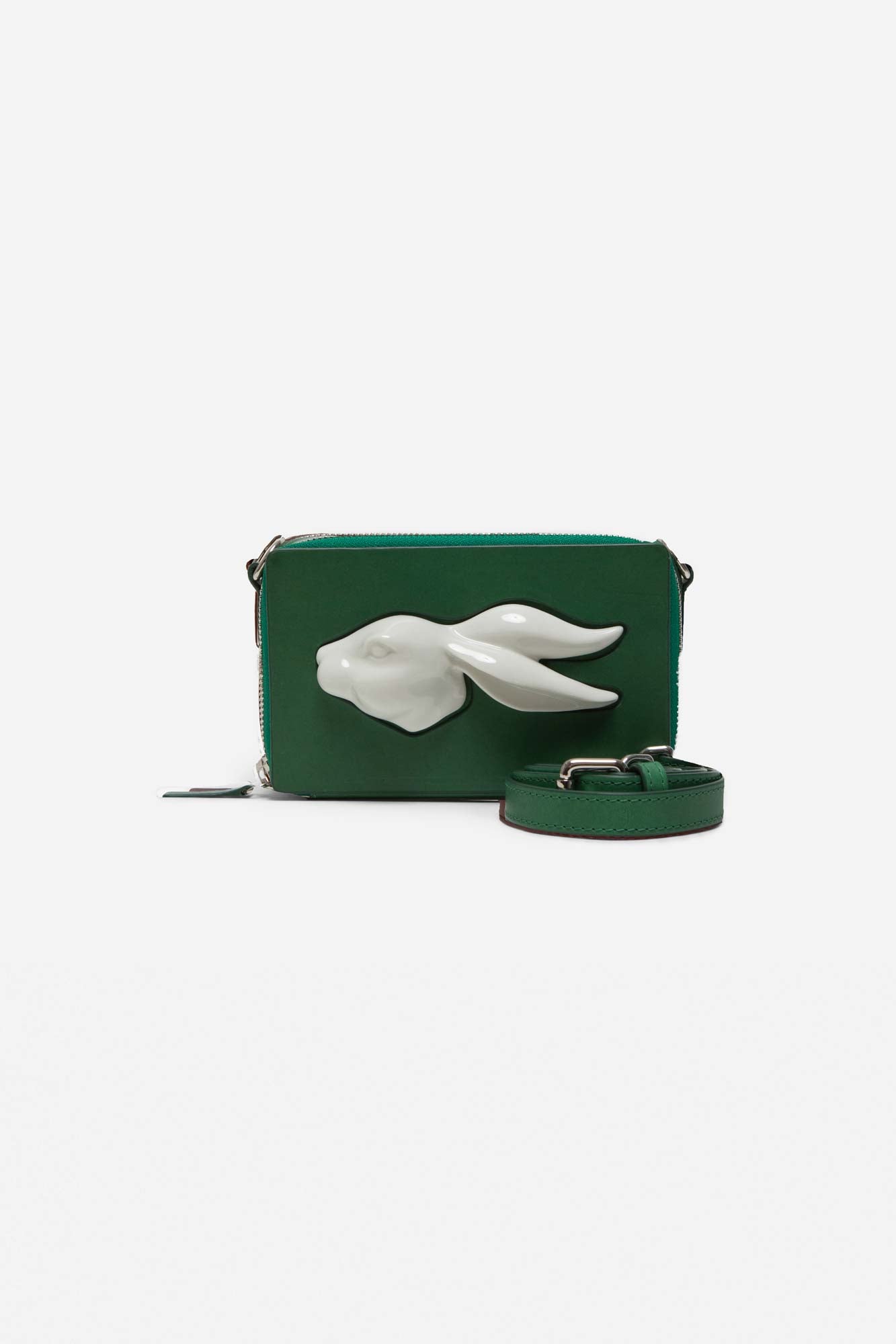 RECTANGULAR RABBIT HEAD MINI BAG FOREST – ANDRESGALLARDO