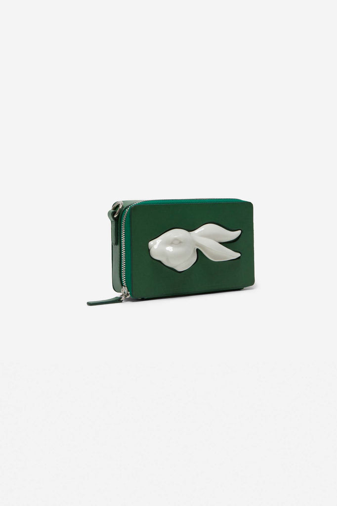 RECTANGULAR RABBIT HEAD MINI BAG FOREST – ANDRESGALLARDO