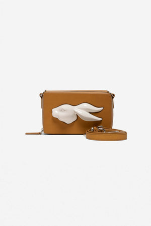 RECTANGULAR RABBIT HEAD MINI BAG MIELE - ANDRESGALLARDO