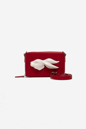 RECTANGULAR RABBIT HEAD MINI BAG TOMATO - ANDRESGALLARDO